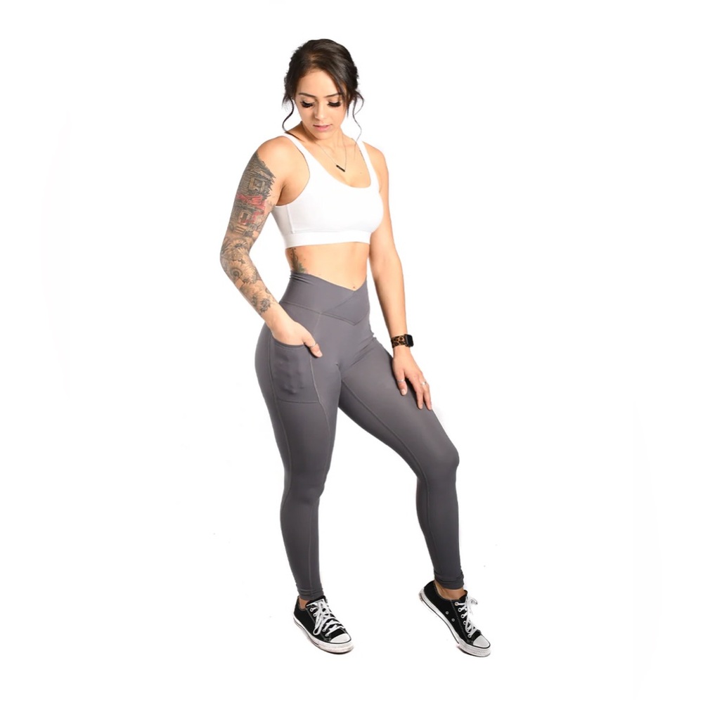 Til You Collapse Effortless Vortex Pocket Leggings Grey Size XS